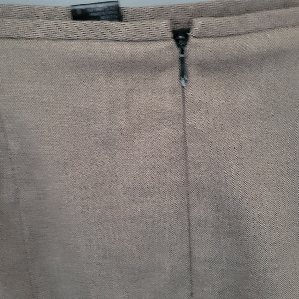 ANTONIO MELANI BROWN LIGHT PIN STRIPE PENCIL SKIRT SIZE 8 - Picture 4 of 12
